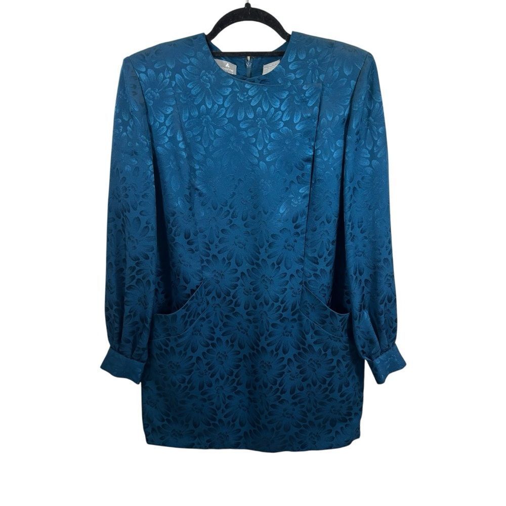 Ladies Vintage Early 90’s Liz Claiborne Floral Brocade Shift Dress Size 4
